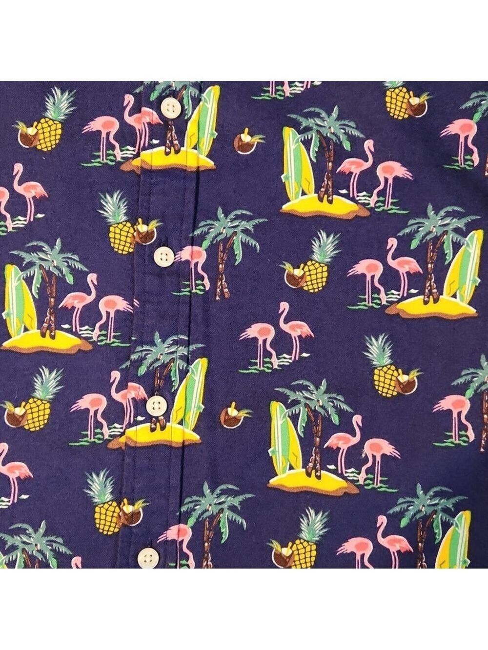 Polo Ralph Lauren Flamingo Short Sleeve Button Up Shirt (M Size S P Slim Fit) - Picture 2 of 10